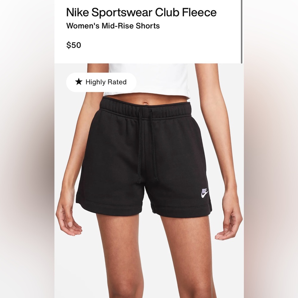 Nike Sportswear Club Fleece Women's Mid-Rise Shorts Black
